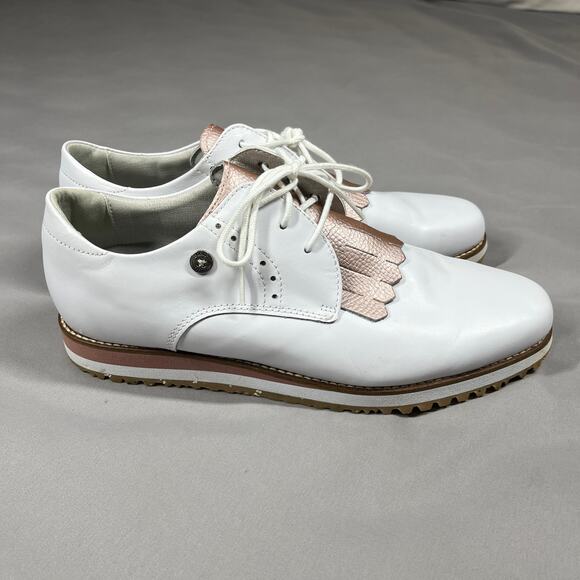FootJoy Women's Size 10M Sport Retro Golf Shoes Spikeless White Rose Gold EUC - Picture 5 of 16